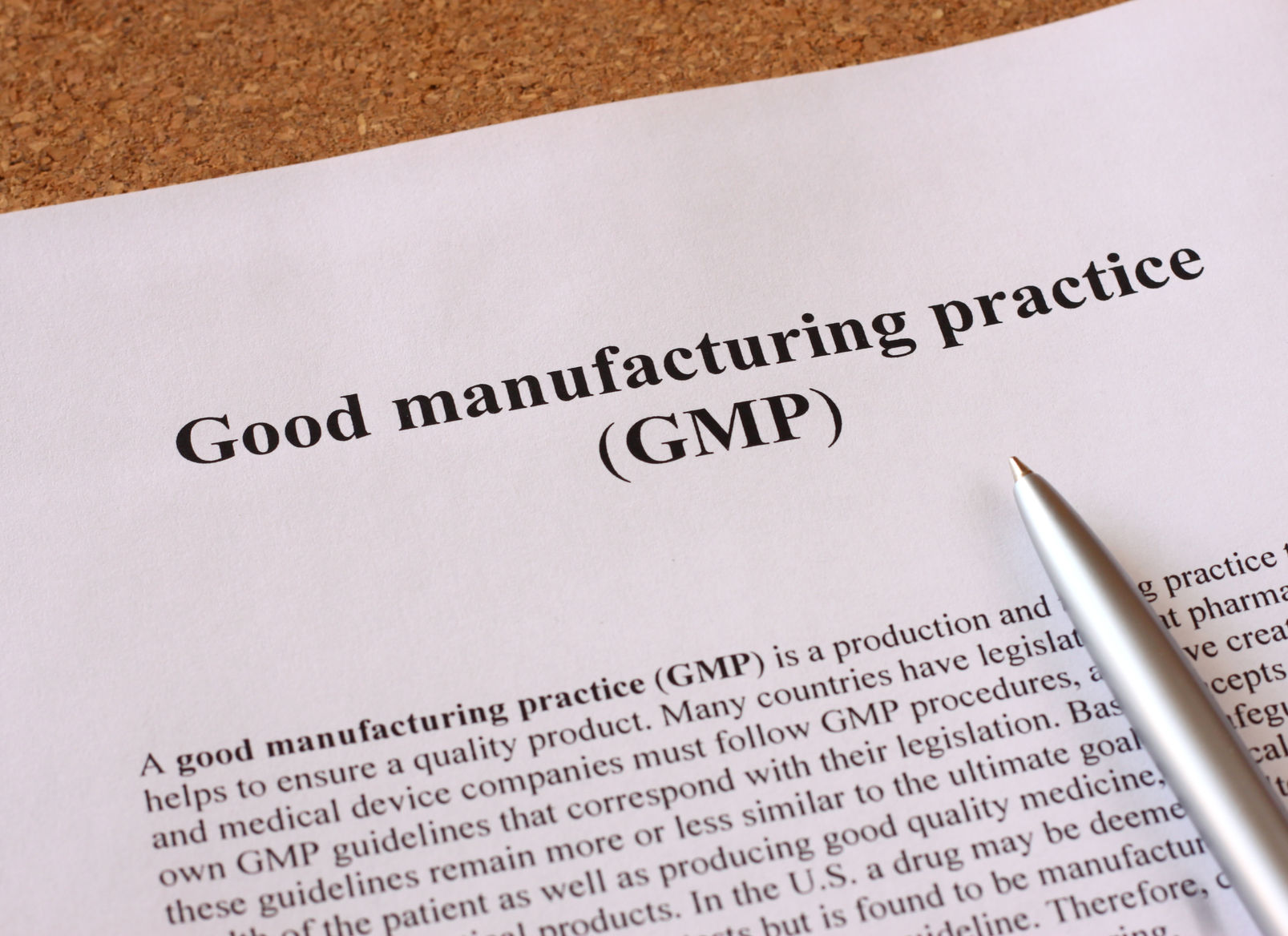 Good manufacturing practice (GMP)
