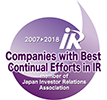 Japan Investor Relations Association 25th anniversary